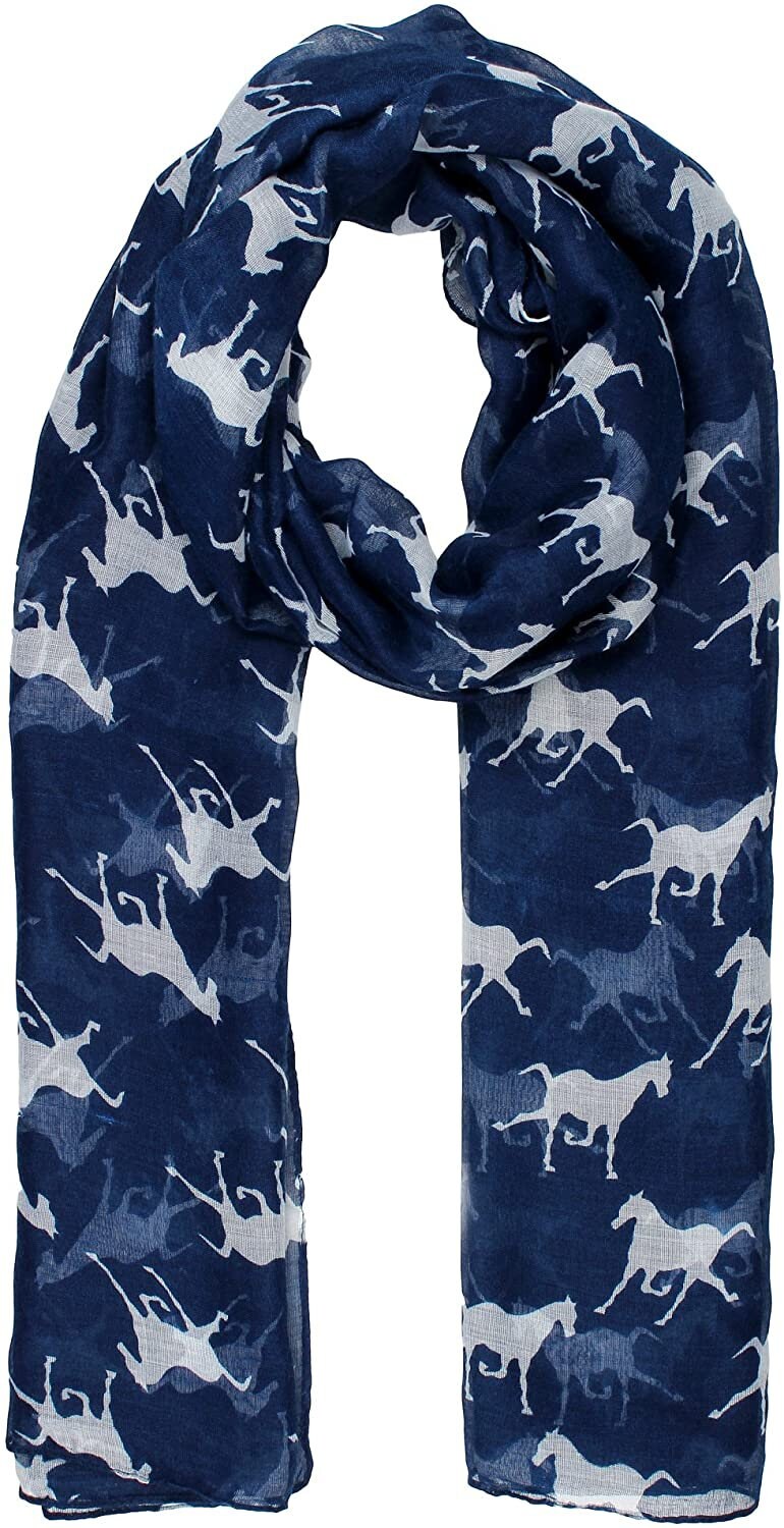 Horse Print Design Ladies Women Girls Scarves Shawl Wrap Maxi Scarf Sarong