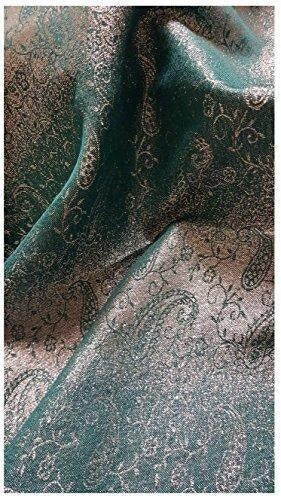 Stunning & Elegant Ladies Women's Girls Glittery Paisley Design Gold Scarf Shawl Stole Cover-up Wrap Pashmina Gift Party Wedding Wear