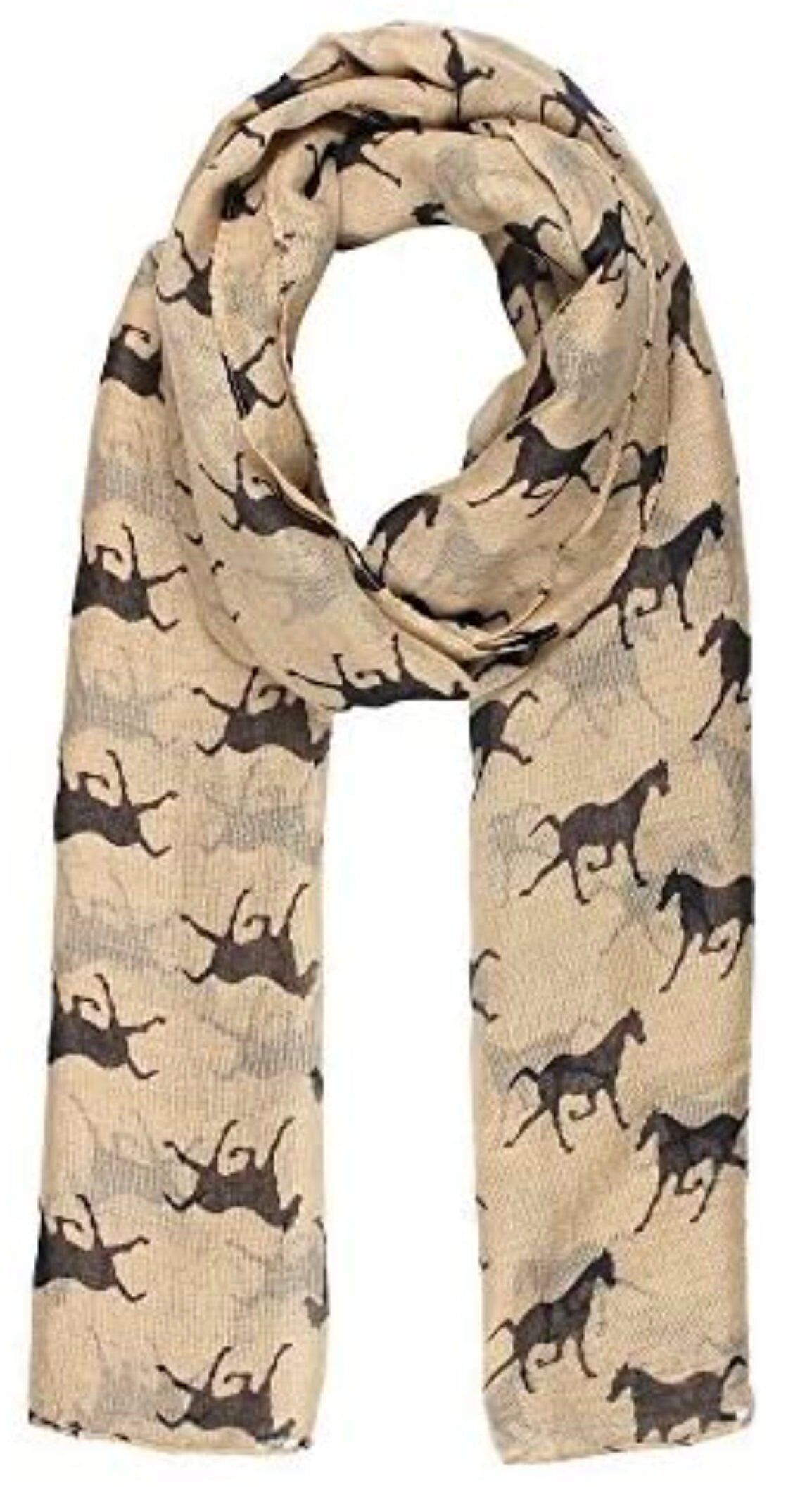 Horse Print Scarf Shawl Wrap Scarves For Women Ideal Gift