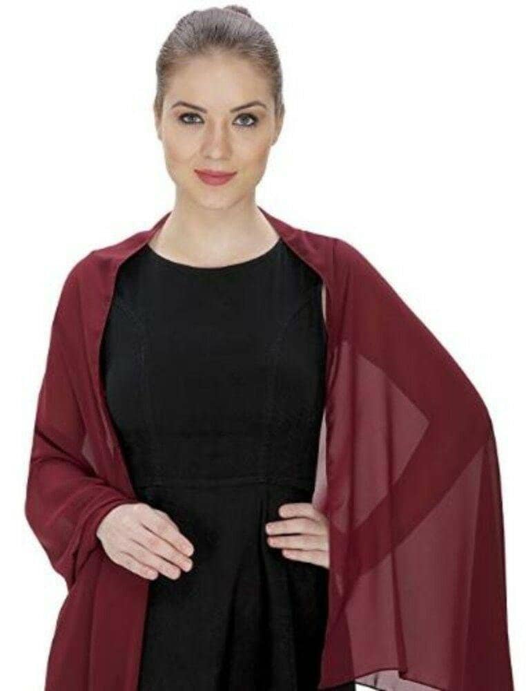 Wedding Prom Evening Bridesmaids Dress Elegant Chiffon Scarf Hijab Sarong Shawl