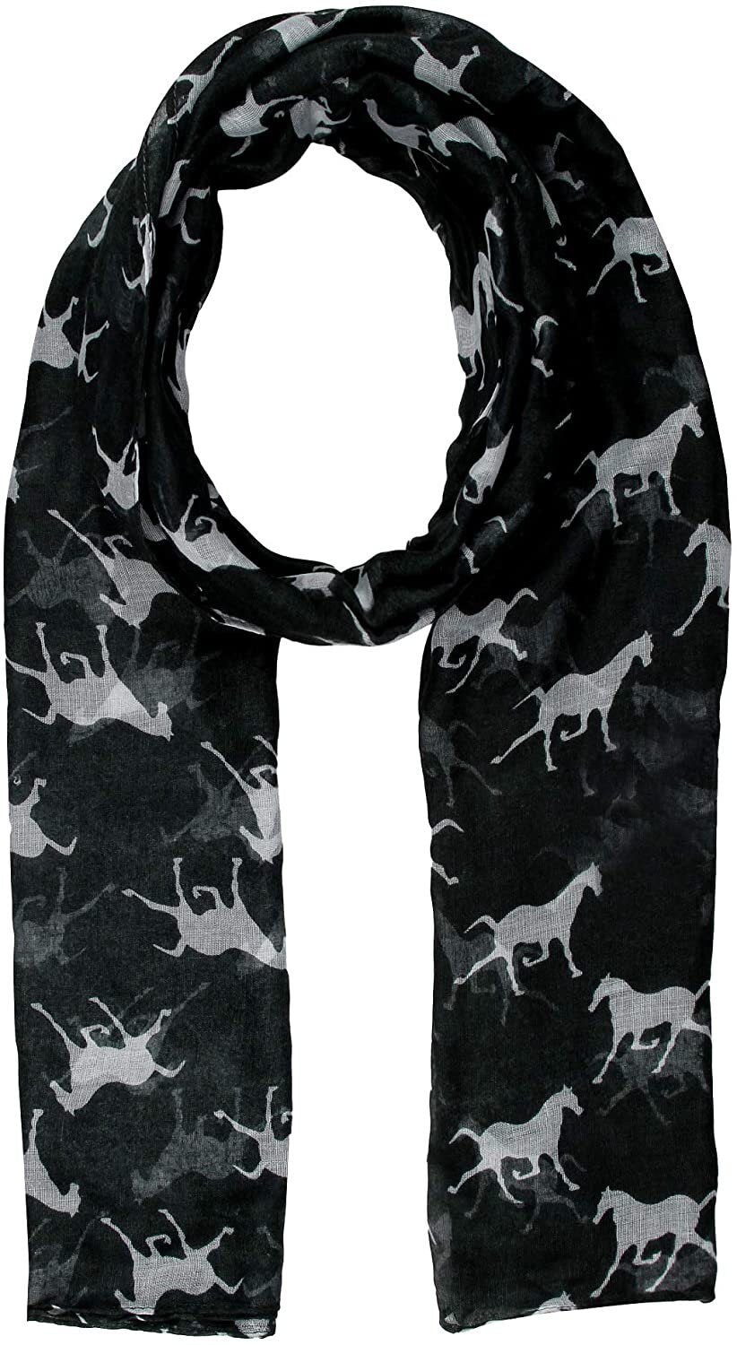 Horse Print Design Ladies Women Girls Scarves Shawl Wrap Maxi Scarf Sarong