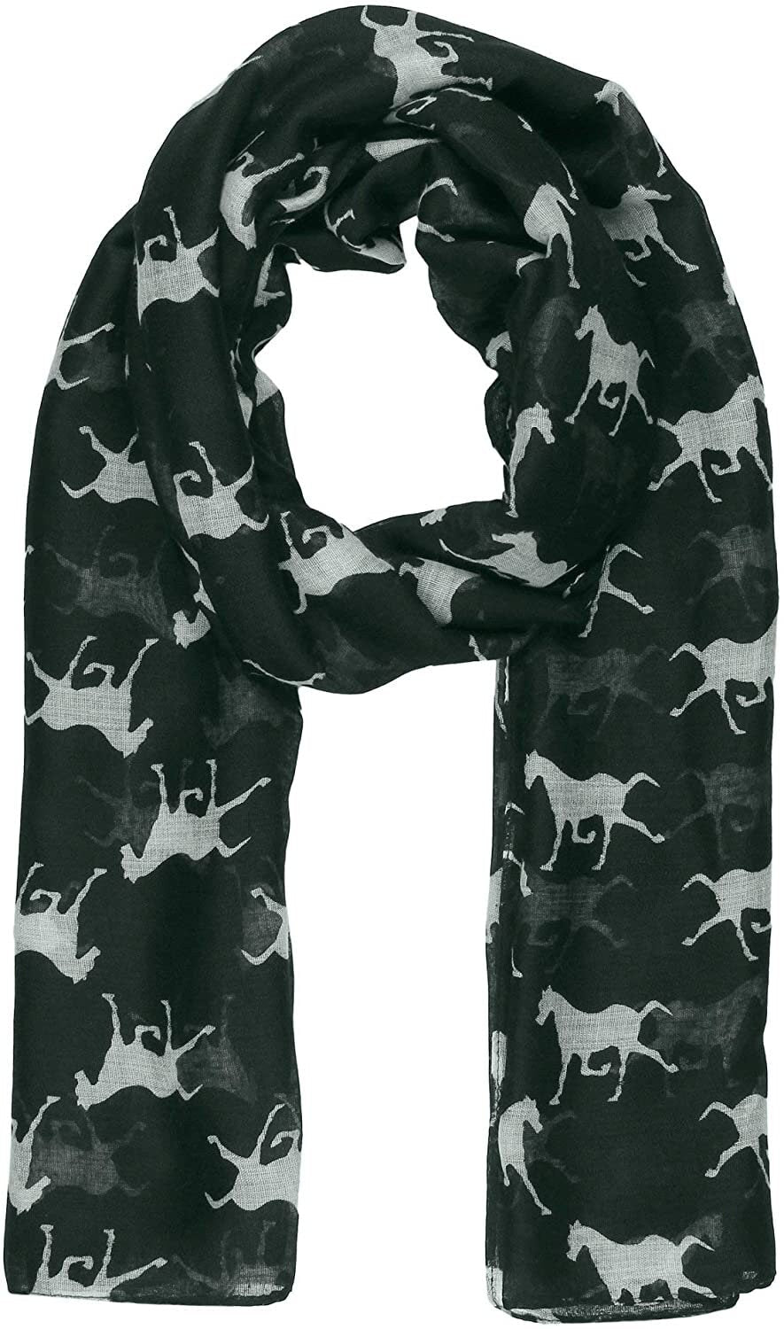 Horse Print Design Ladies Women Girls Scarves Shawl Wrap Maxi Scarf Sarong