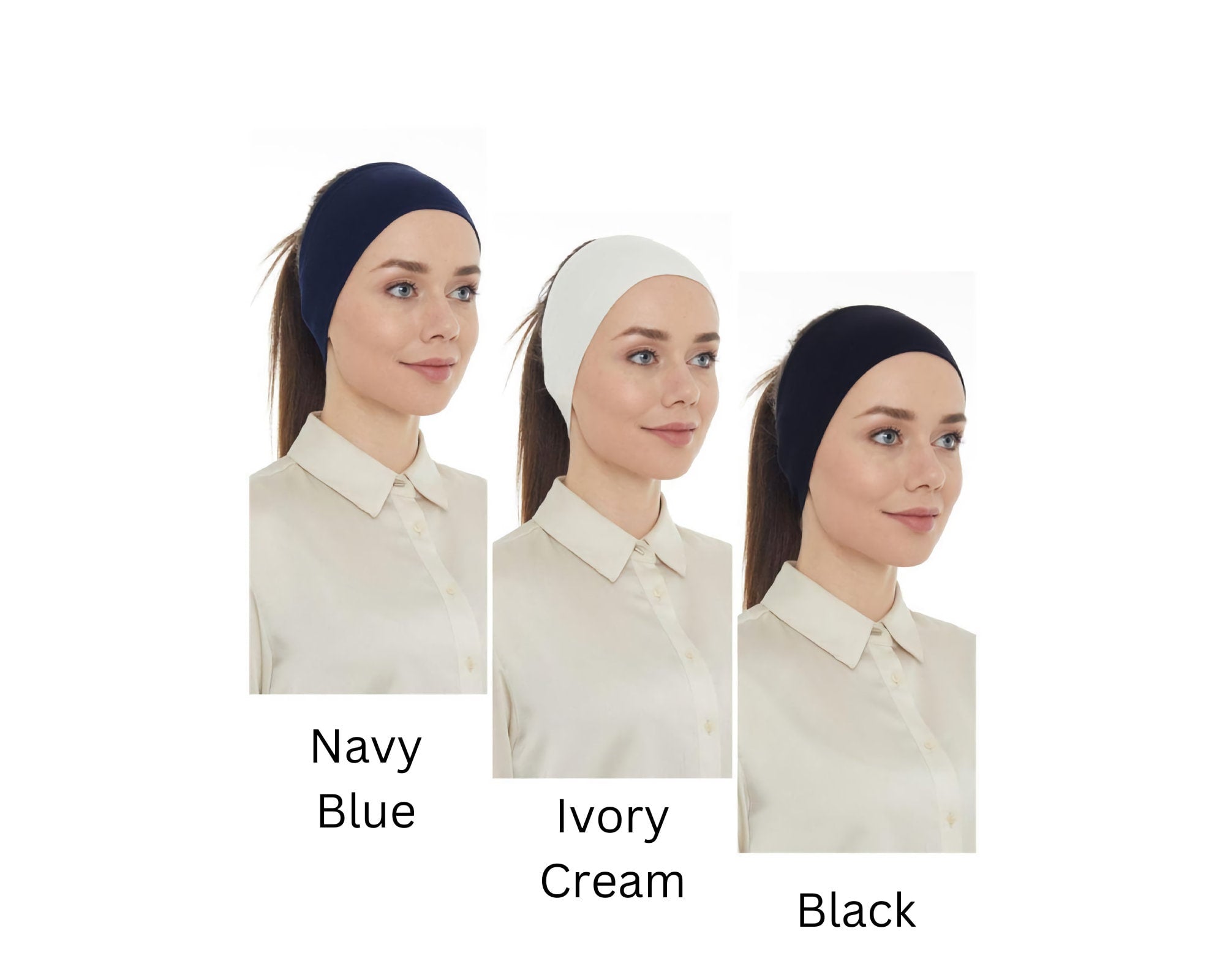 Hijab Scarf Sports Headband With Non-Slip Silicone Grips for Ladies Women Girls
