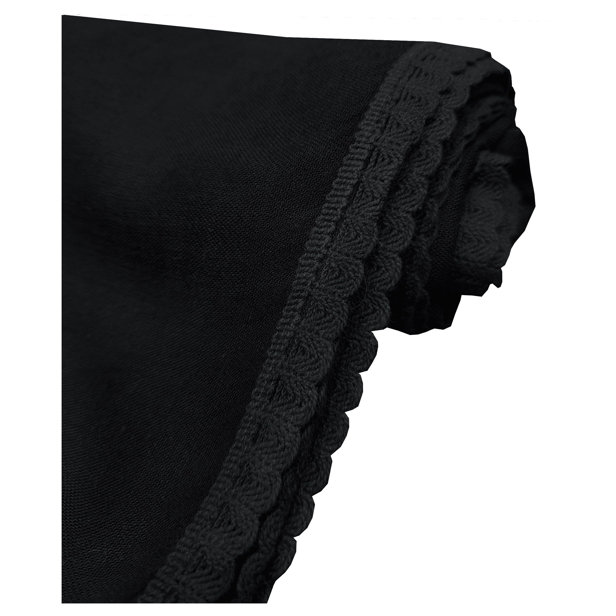 Extra Large Plain with Delicate Crochet Lace Border Scarf Scarves Wrap Shawl Warm Soft