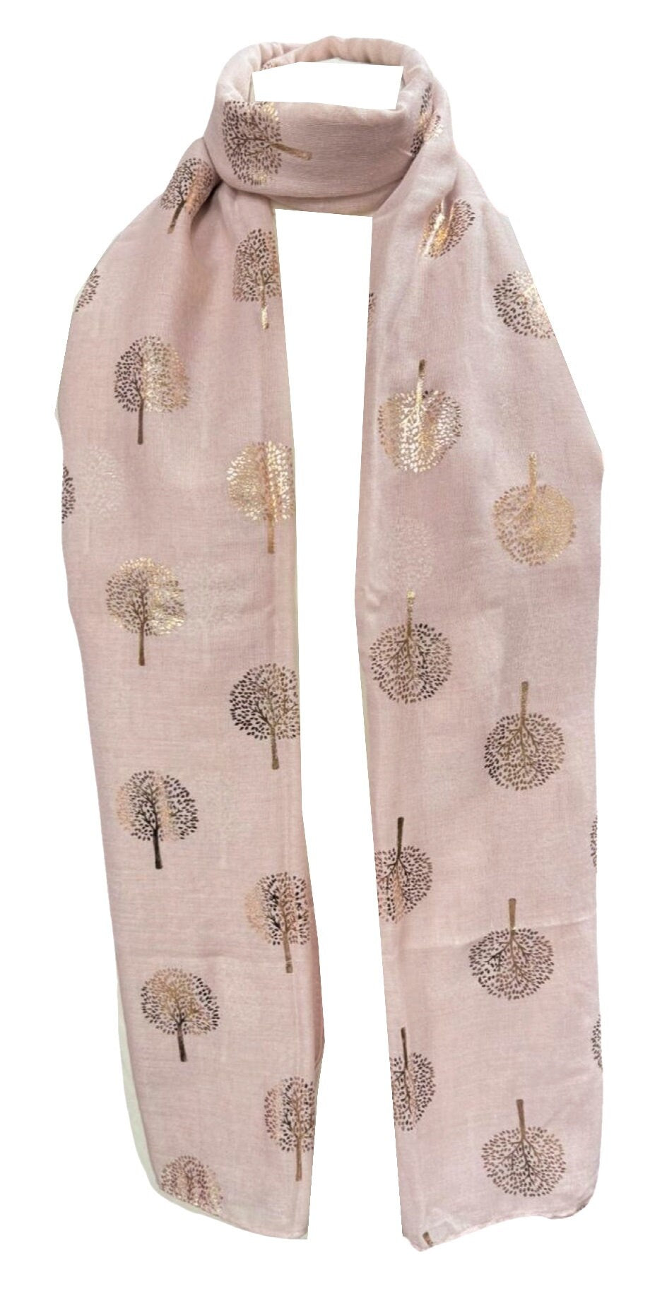 Glam Mulberry Tree Scarf with GOLD Metallic Foil Classy Ritzy Scarf Wrap Shawl Ideal Gift