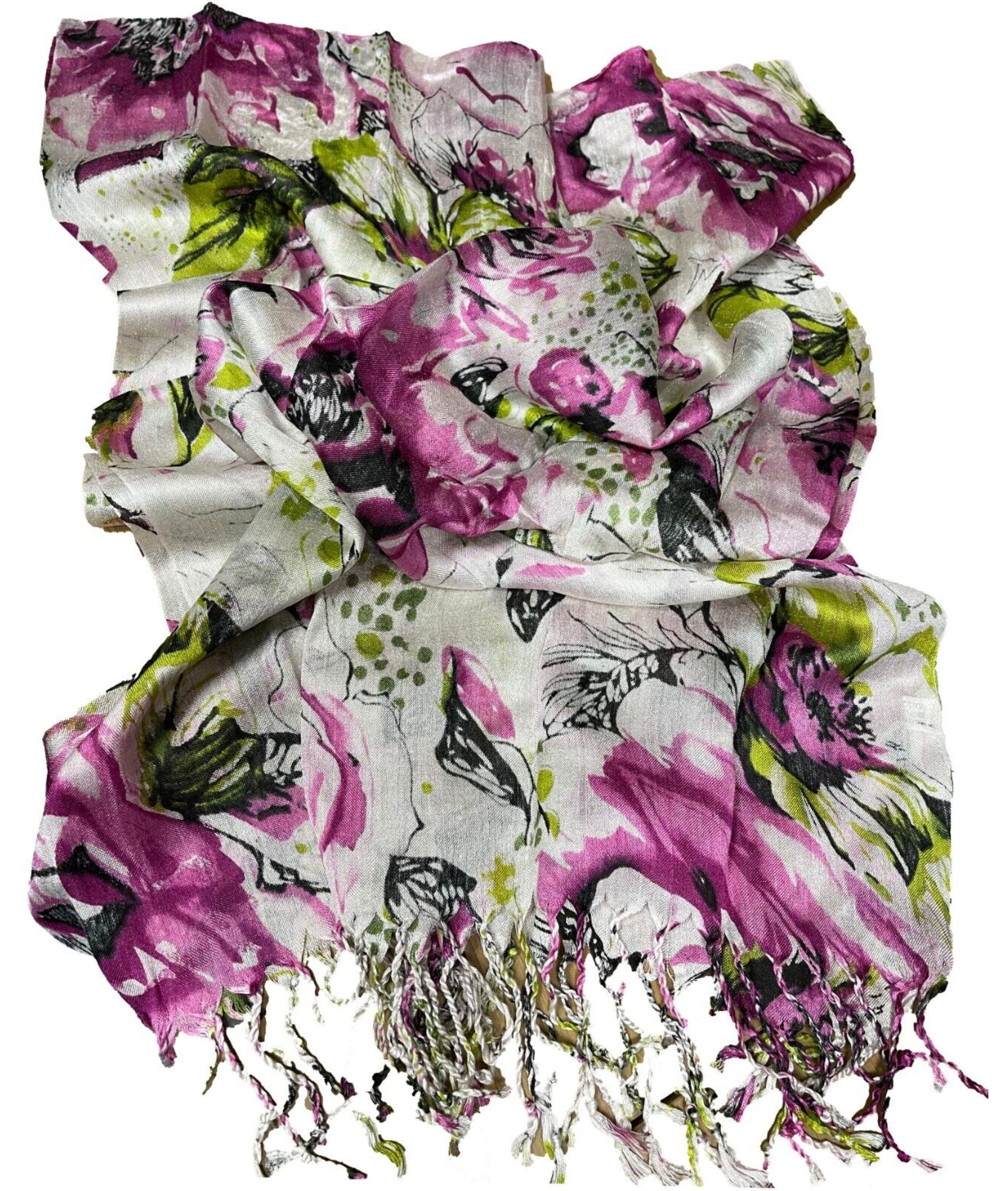 Flower Design Pashmina style shawl / scarf / Wrap