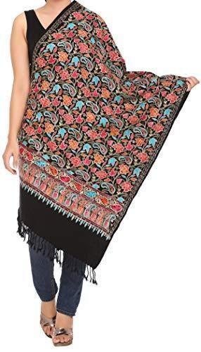 Exclusive Range Women's Ladies 100% Wool Pashmina Hand Embroidery Luxuriously Warm And Super Soft Shawl Scarf Wrap Stole
