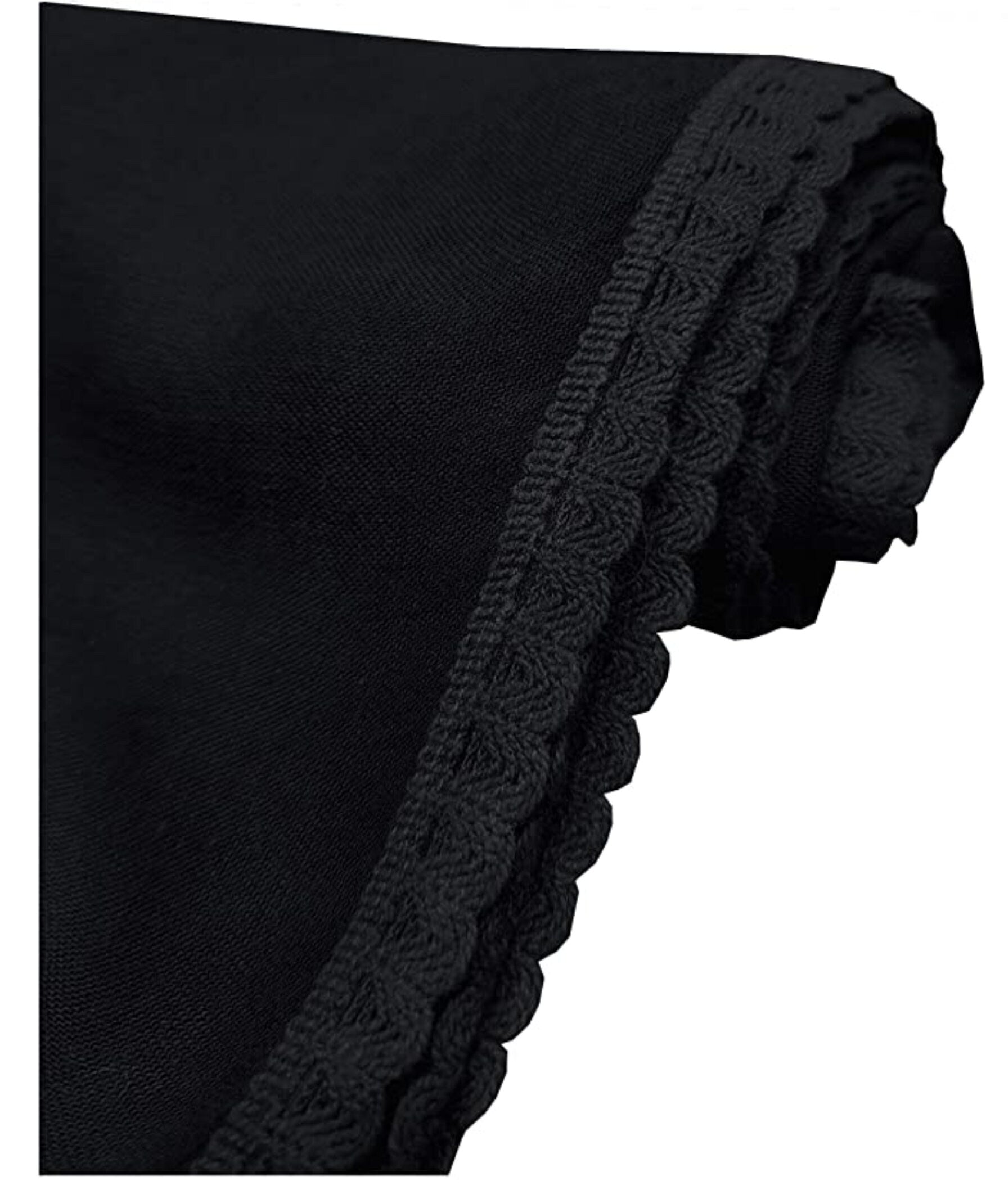 Plain with Delicate Lace Crochet Border Scarf Scarves Maxi Wrap
