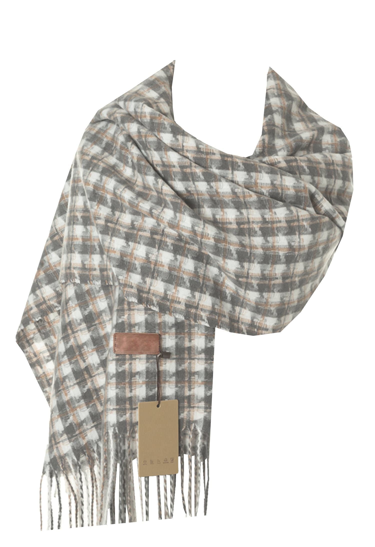 New GREY Dogtooth/Houndstooth Design Winter Scarf Wrap Blanket Shawl Warm Soft Cosy UNISEX