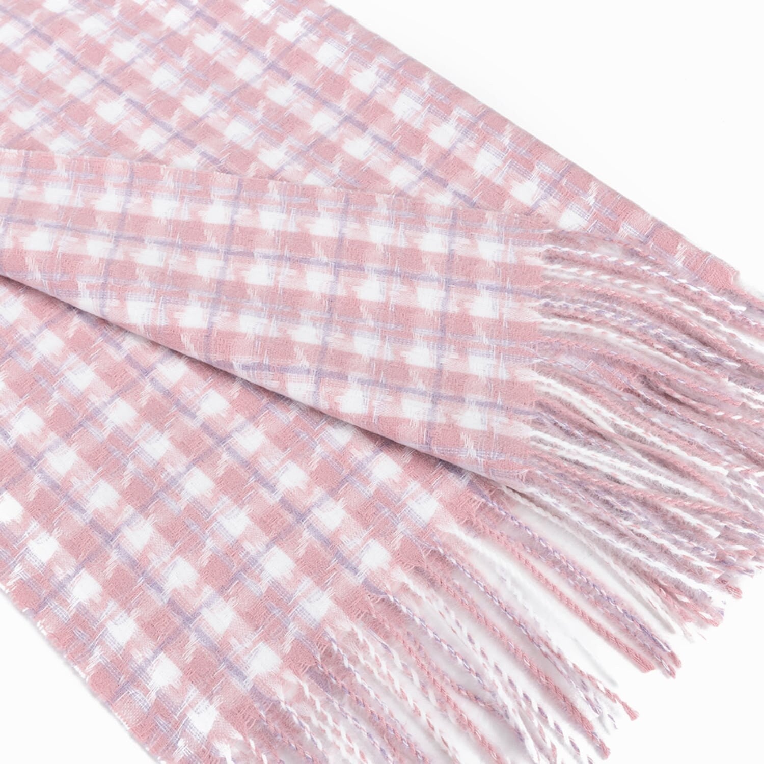 New PINK Dogtooth/Houndstooth Design Winter Scarf Wrap Blanket Shawl Warm Soft Cosy UNISEX