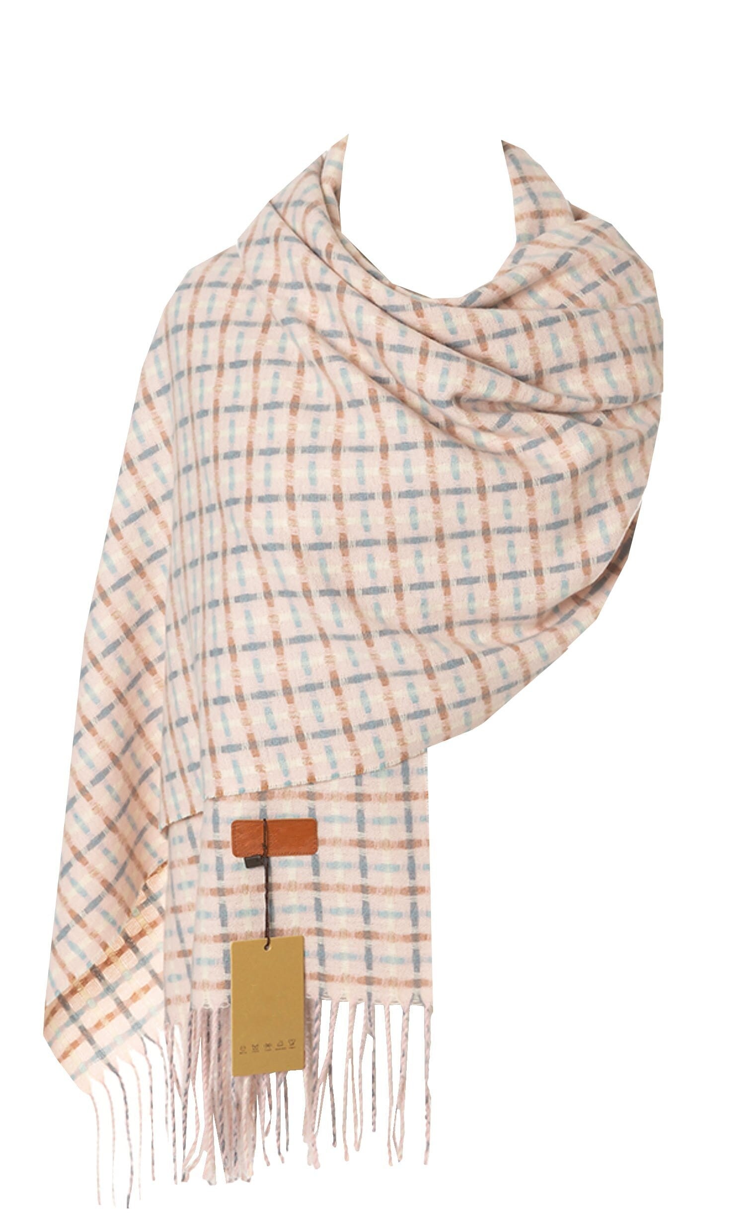 New PINK Stitch Effect Design Winter Scarf Wrap Blanket Shawl Warm Soft Cosy UNISEX