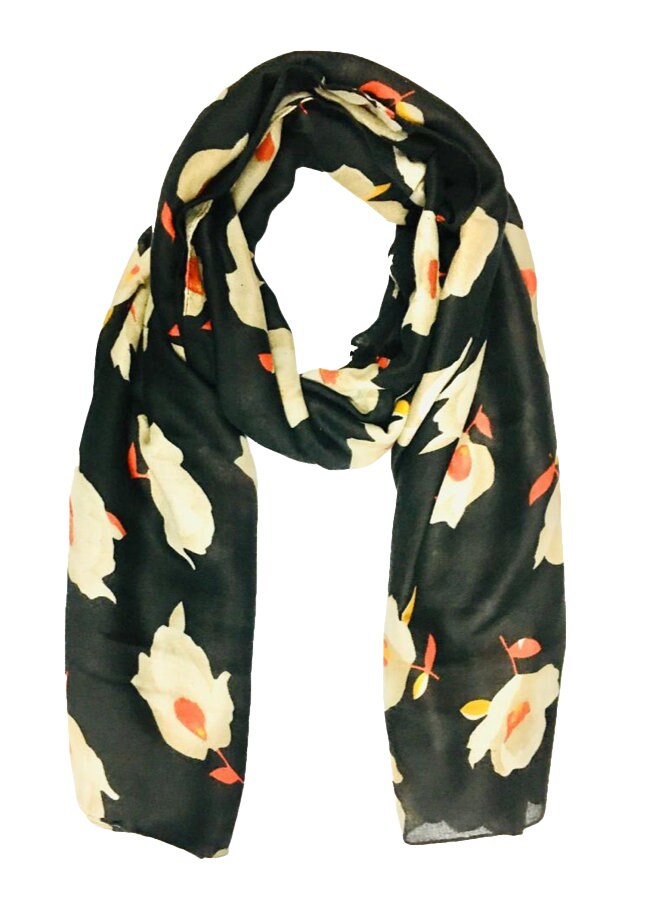 Floral Design Ladies Scarf Wrap Shawl