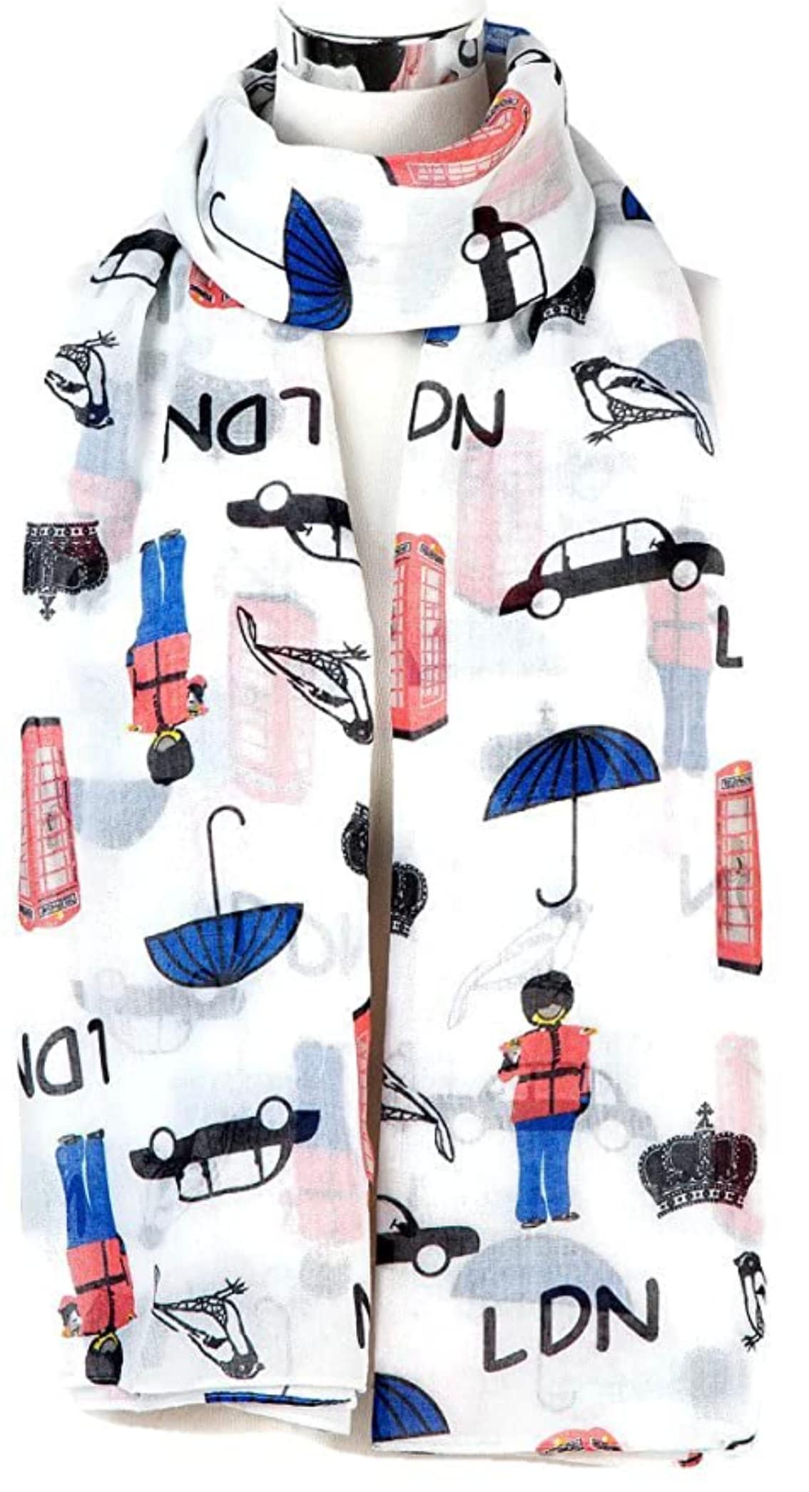 London Souvenir Scarf Icon Pictures Souvenir Shawl Wrap UK