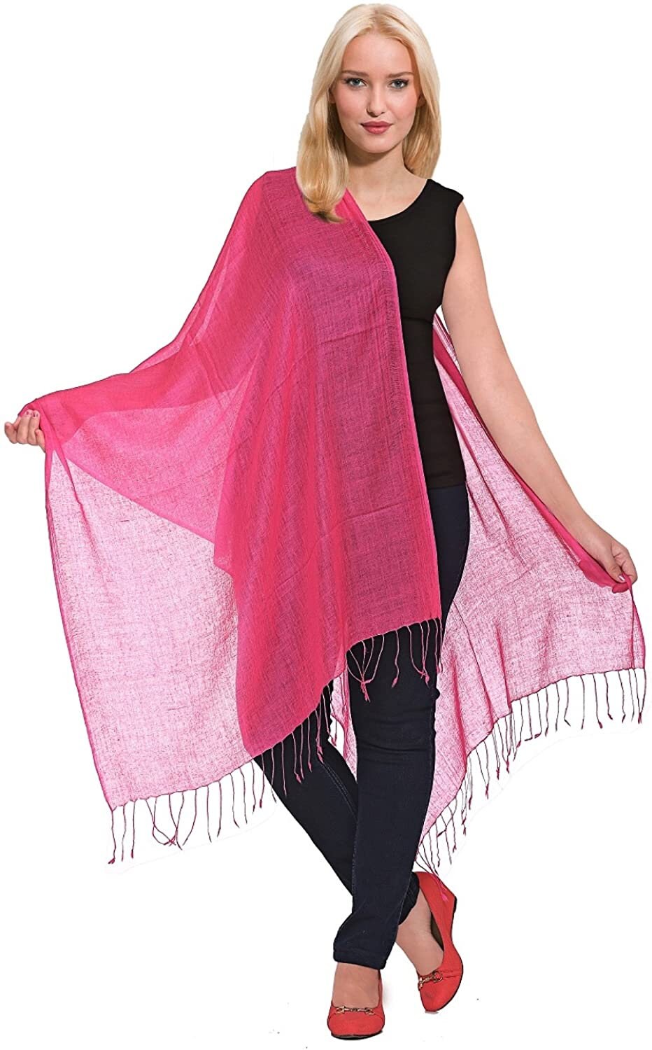 Luxurious Wool Silk Pashmina Shawl Wrap Scarf Elegant and Exclusive Remarkably Soft, Warm & Very Lightweight Fashionable  Stylish