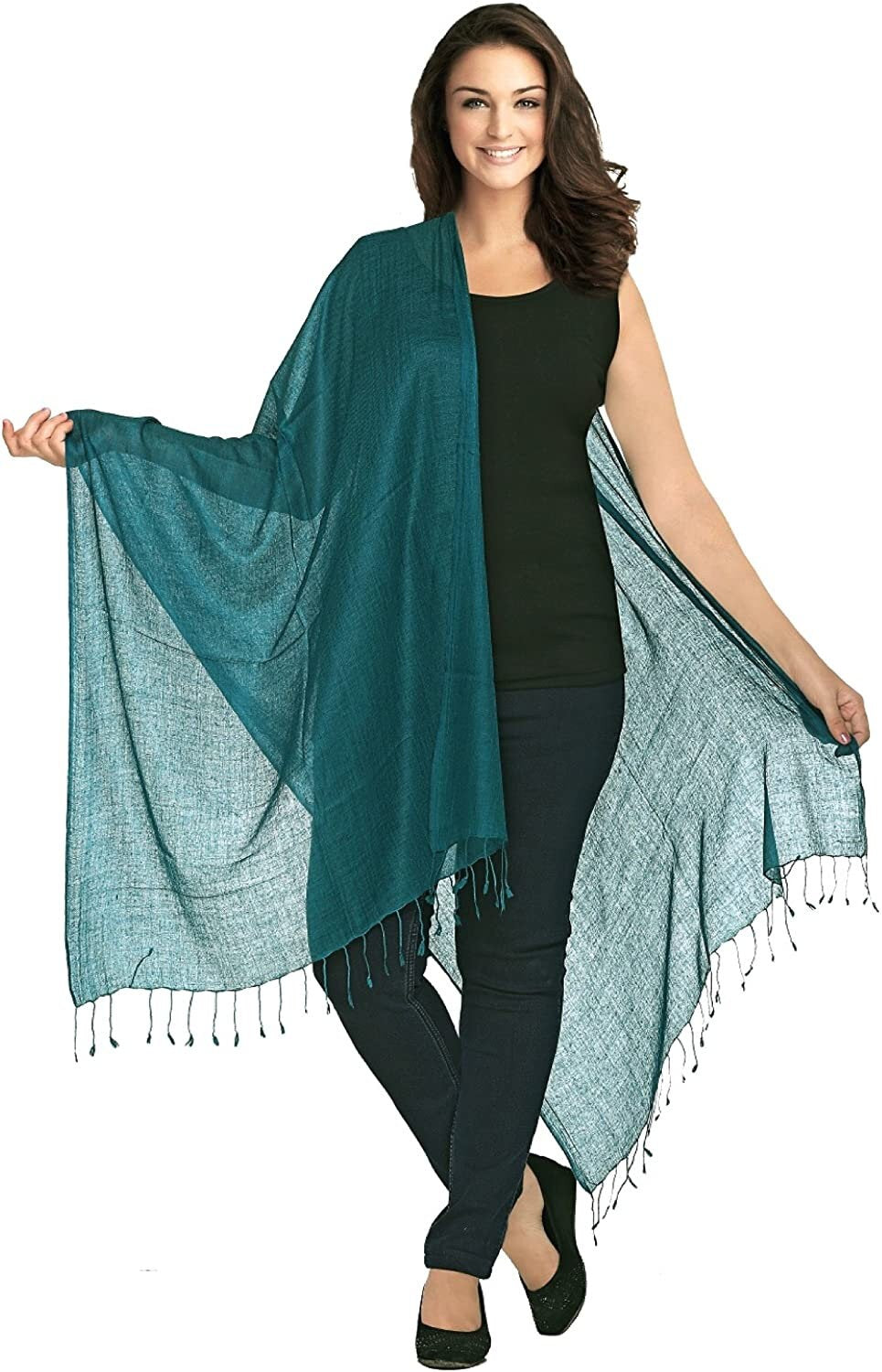 Luxurious Wool Silk Pashmina Shawl Wrap Scarf Elegant and Exclusive Remarkably Soft, Warm & Very Lightweight Fashionable  Stylish