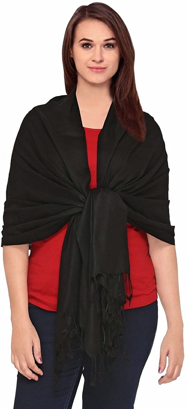 Luxurious Wool Silk Pashmina Shawl Wrap Scarf Elegant and Exclusive Remarkably Soft, Warm & Very Lightweight Fashionable  Stylish