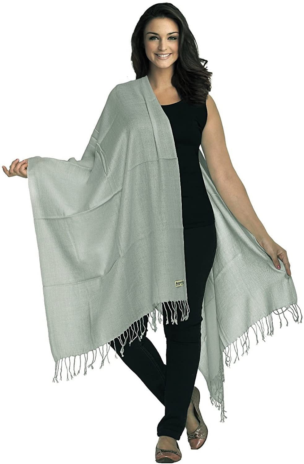 Luxurious Wool Silk Pashmina Shawl Wrap Scarf Elegant and Exclusive Remarkably Soft, Warm & Very Lightweight Fashionable  Stylish