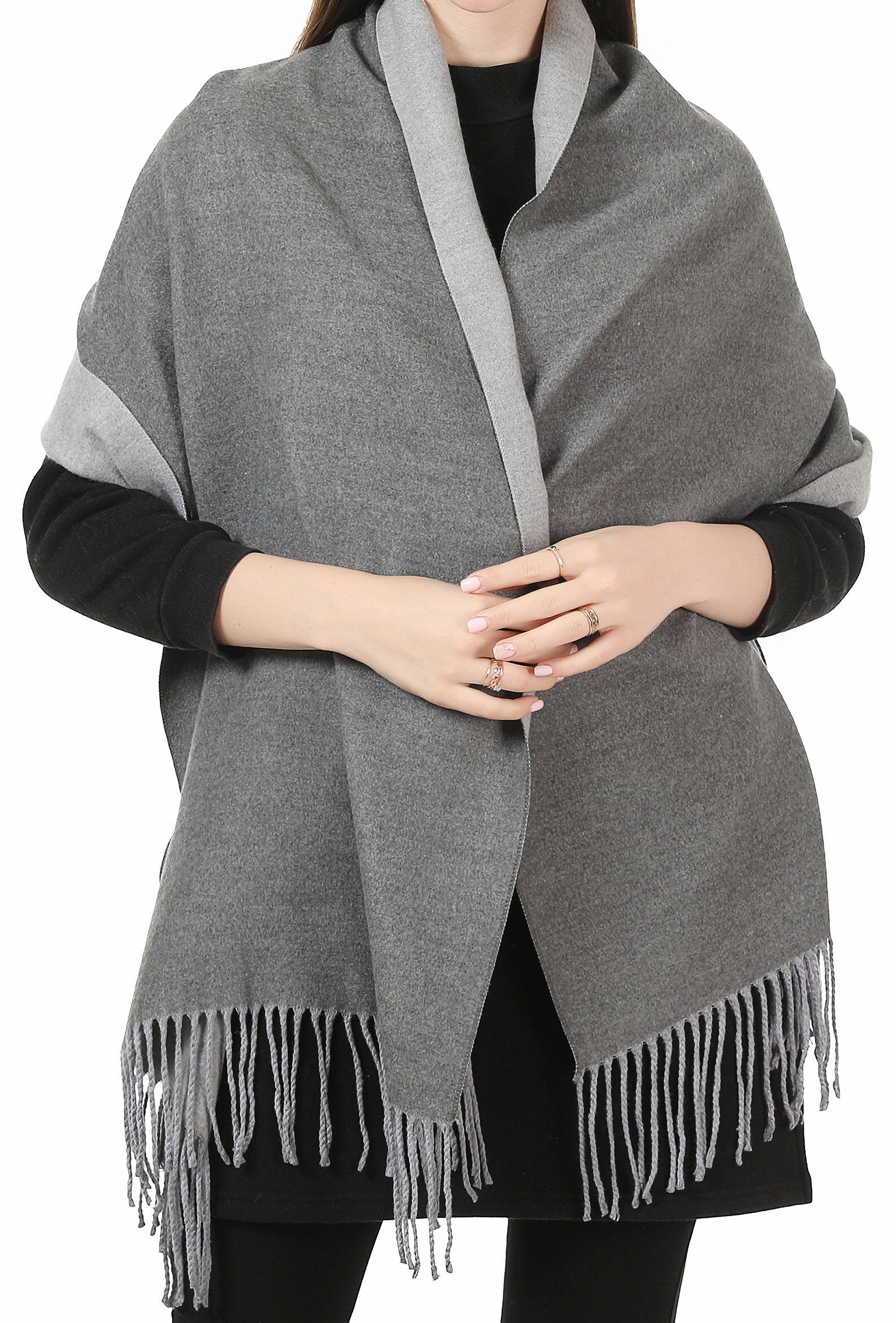 Reversible Winter Scarf Scarves Wrap Blanket Shawl Warm Soft Cosy