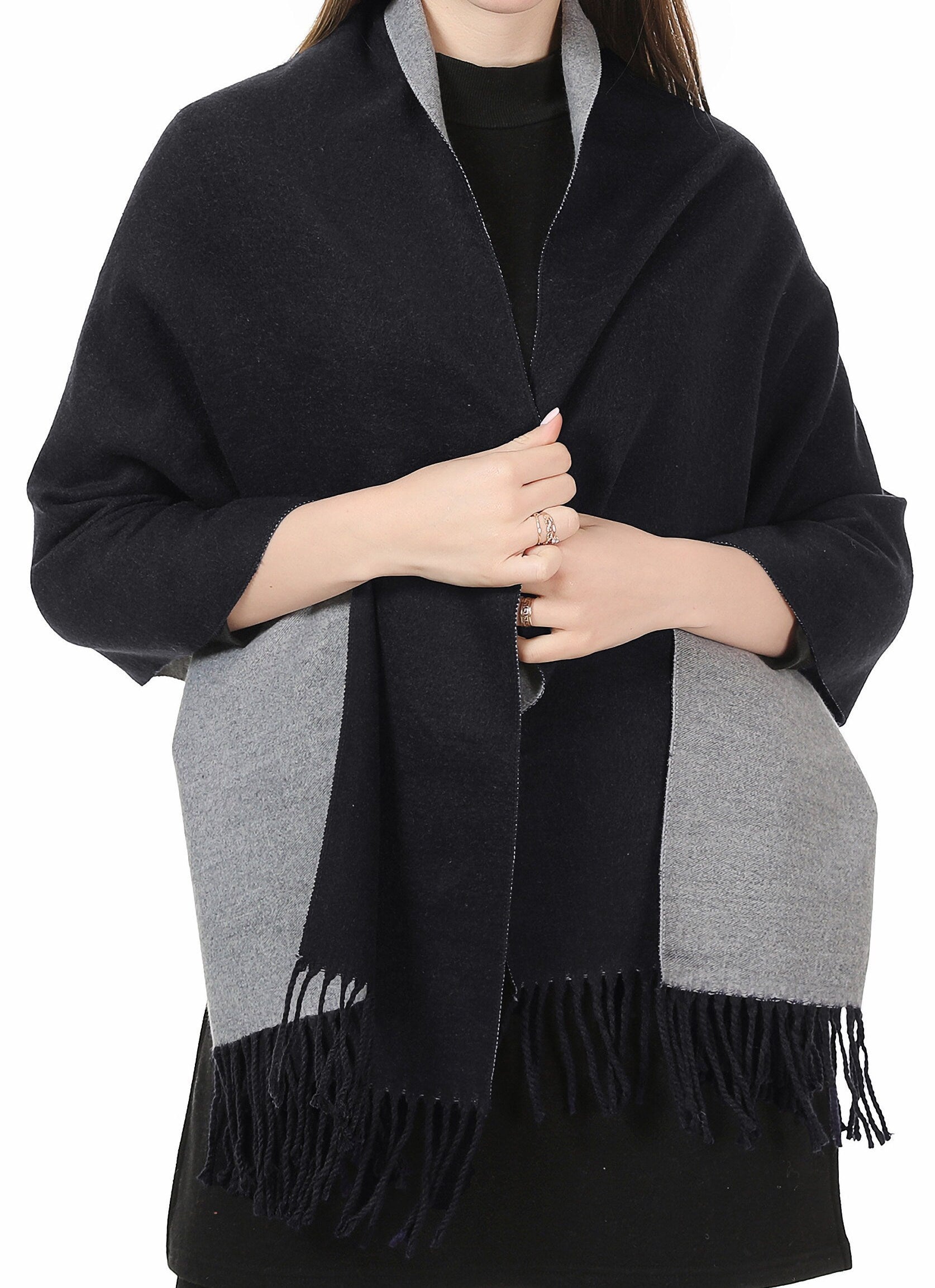 Reversible Winter Scarf Scarves Wrap Blanket Shawl Warm Soft Cosy