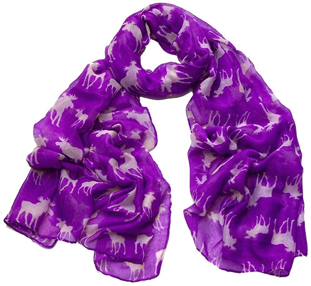 Moose Print Scarf Wraps Shawl Soft Scarves