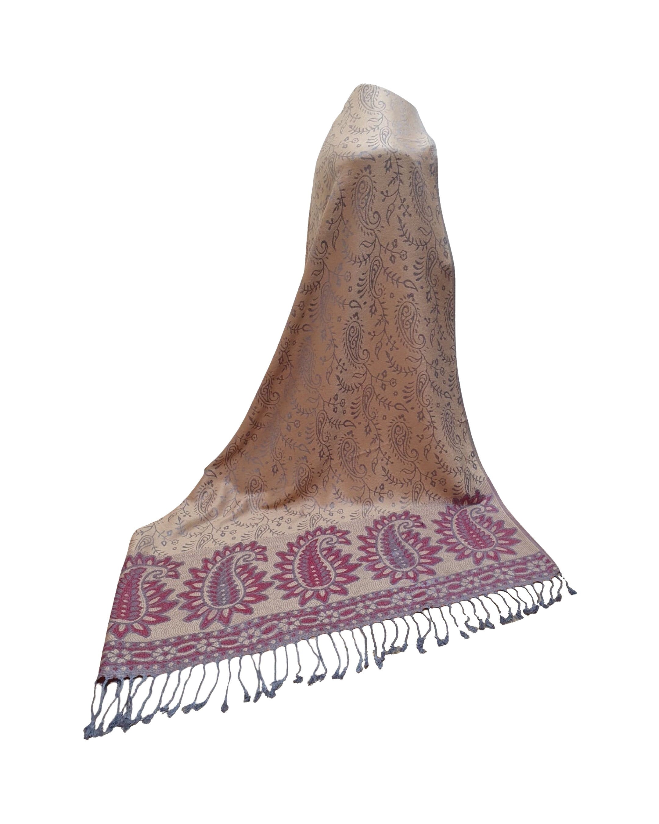 Regal Paisley Elegance Luxurious Pashmina Feel Shawl for Timeless Style & Cozy Warmth For Ladies