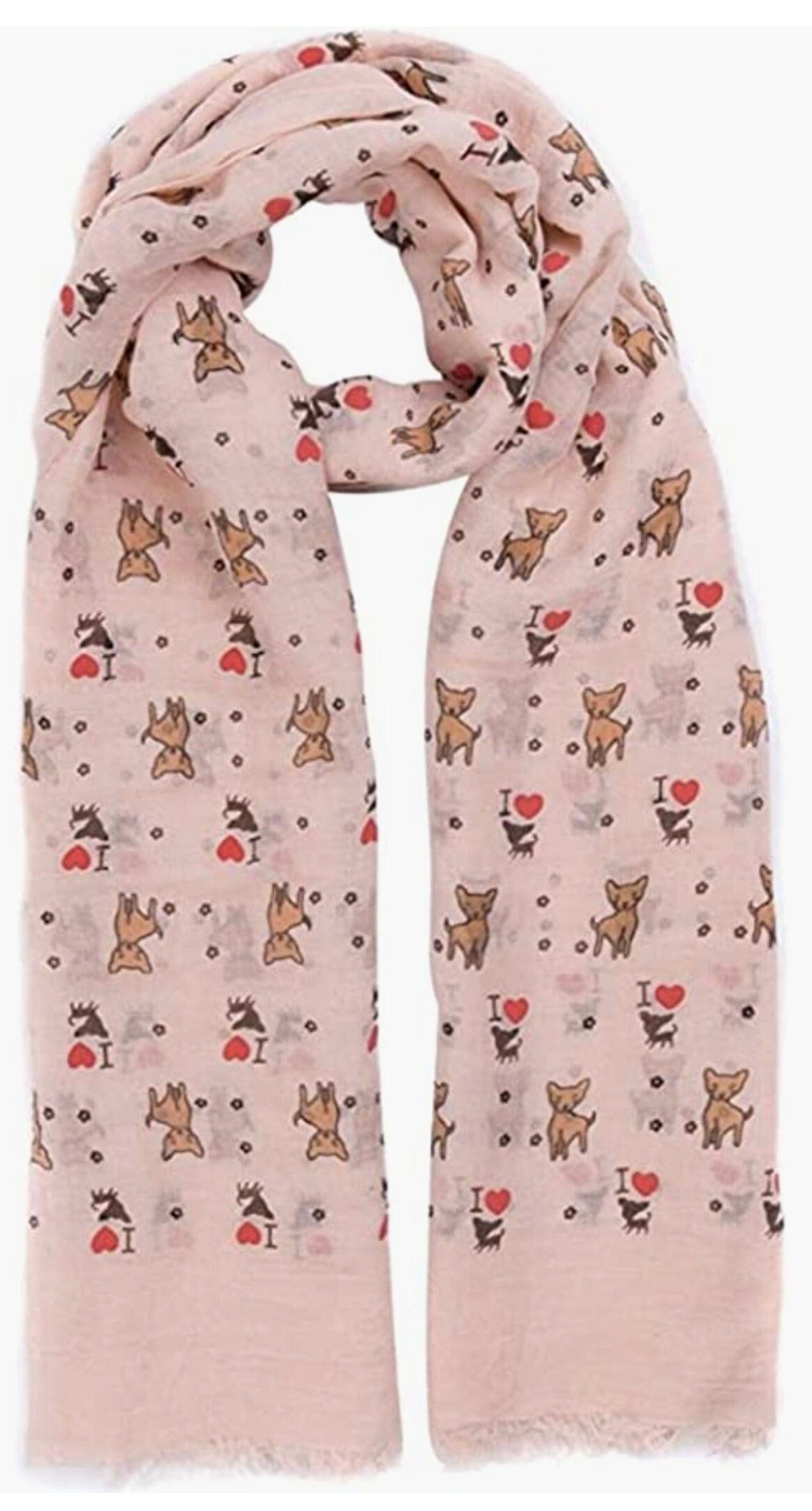 I love my puppy dog heart print scarf all seasons lovely soft scarf wraps shawl scarves