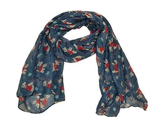 Animal Fifi Dog Cartoon Drawn Print Large Oversized Scarf Shawl Sarong
