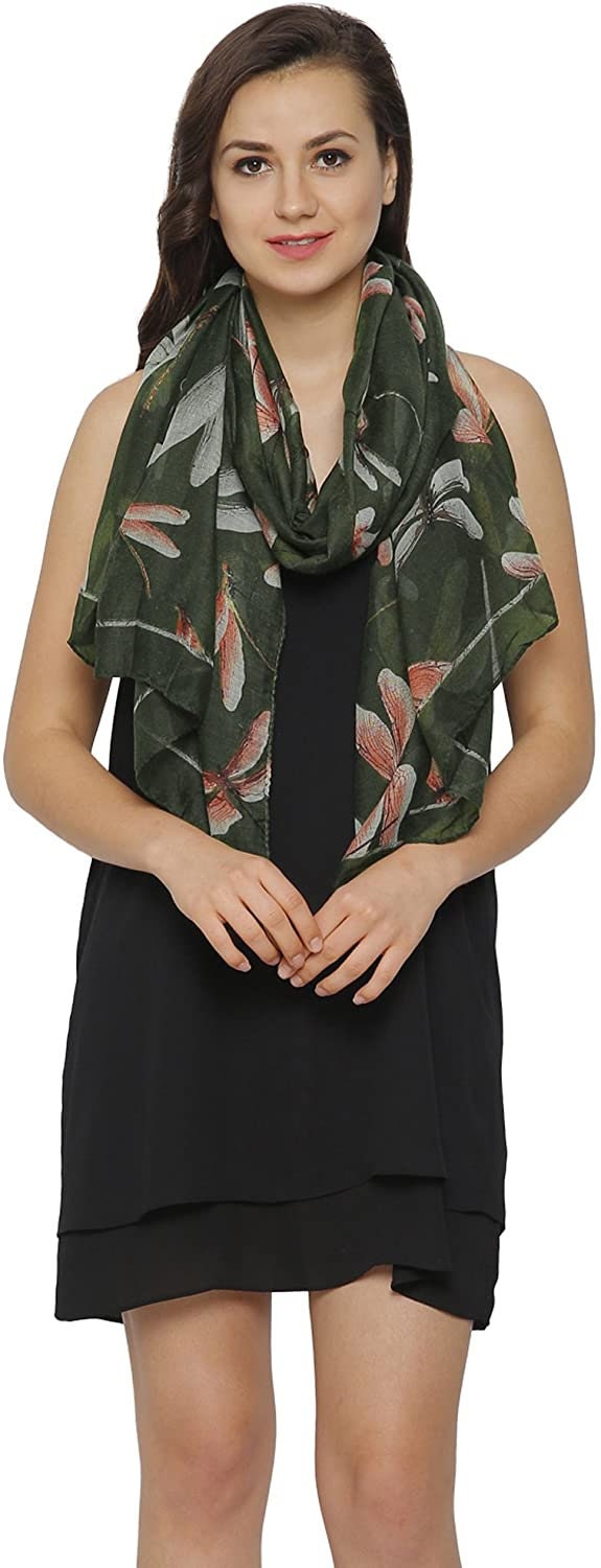 World of shawls Dragonfly Print Women's Scarf Large Size