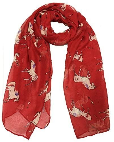 World of Shawls Unicorn Animal Print Women's Scarf Oversized