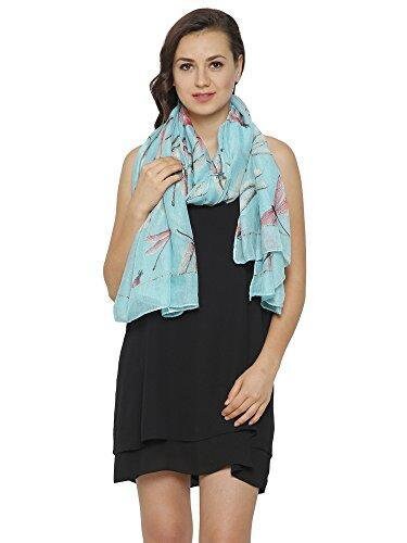 World Of Shawls Dragonfly Print Women's Scarf Large Size(b01m1d34nq)