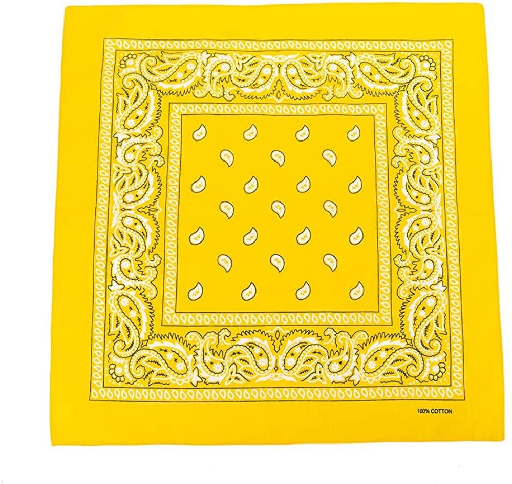 World of Shawls Cotton Paisley Bandanas Headband Scarf Print, Fashion Hair Accessory, Sports, Multifunctional
