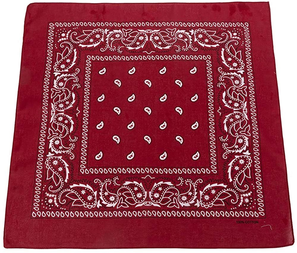 World of Shawls Cotton Paisley Bandanas Headband Scarf Print, Fashion Hair Accessory, Sports, Multifunctional