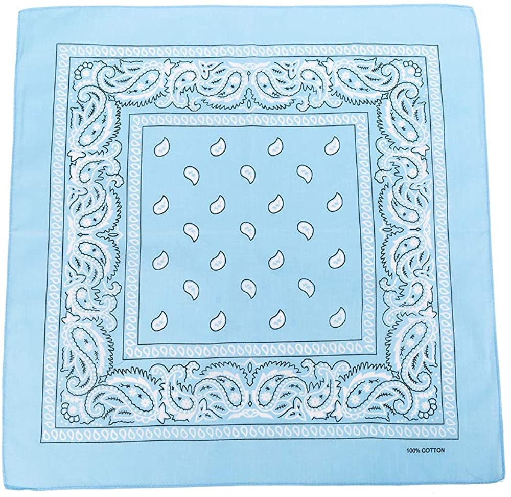 World of Shawls Cotton Paisley Bandanas Headband Scarf Print, Fashion Hair Accessory, Sports, Multifunctional
