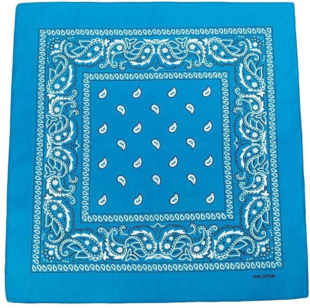 World of Shawls Cotton Paisley Bandanas Headband Scarf Print, Fashion Hair Accessory, Sports, Multifunctional