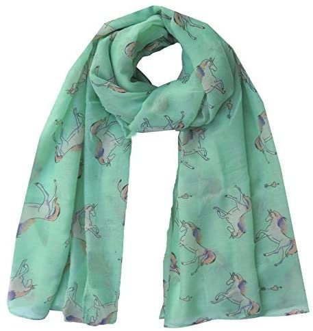 World of Shawls Unicorn Animal Print Women's Scarf Oversized