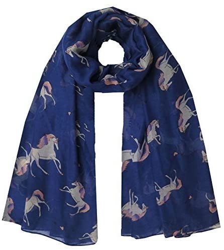 World of Shawls Unicorn Animal Print Women's Scarf Oversized