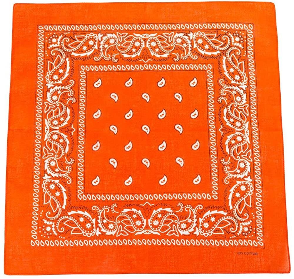 World of Shawls Cotton Paisley Bandanas Headband Scarf Print, Fashion Hair Accessory, Sports, Multifunctional