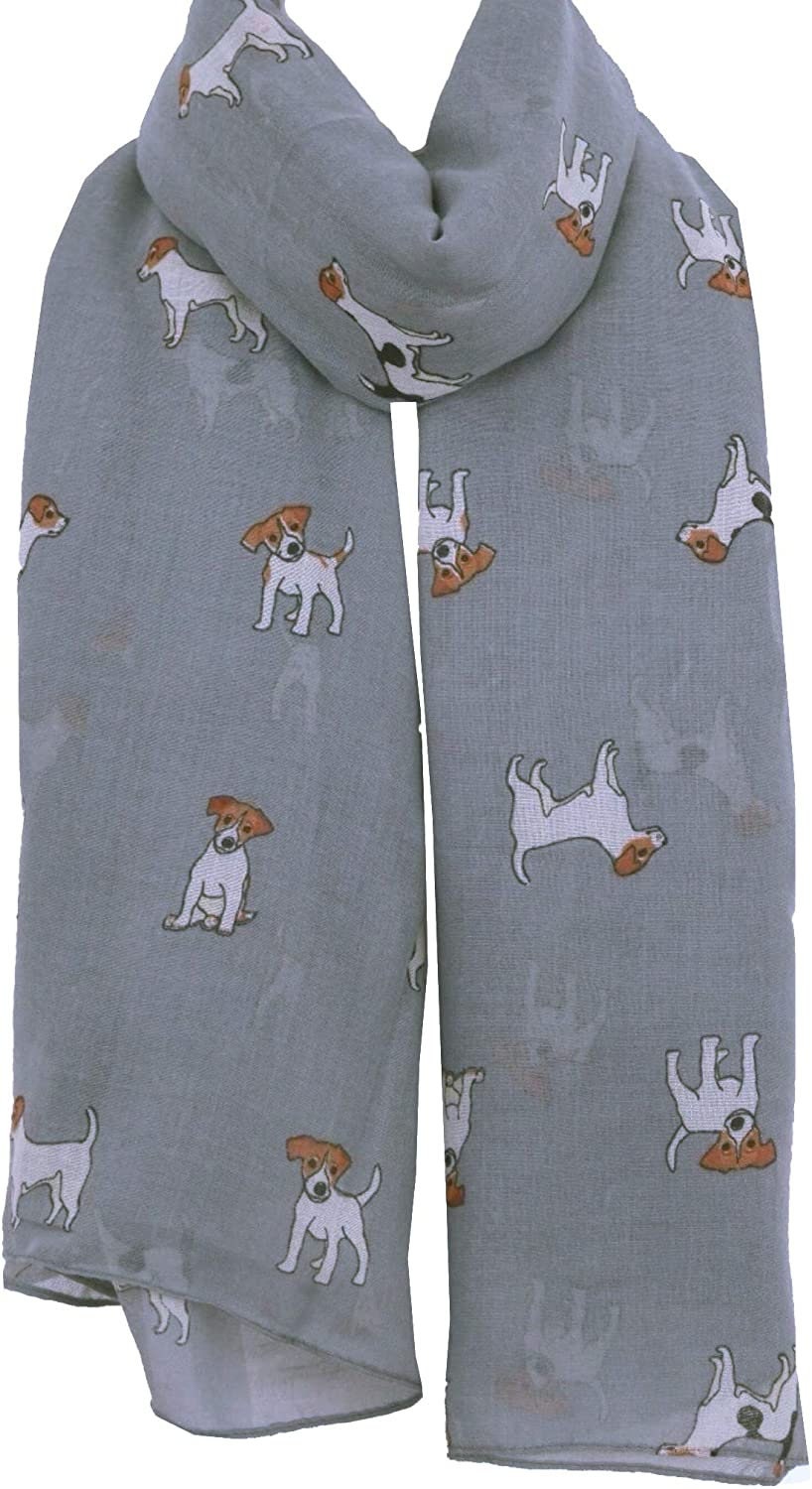 Jack Russell Dog Print Scarf - All Seasons Lovely Soft Scarf Wraps Shawl Scarves