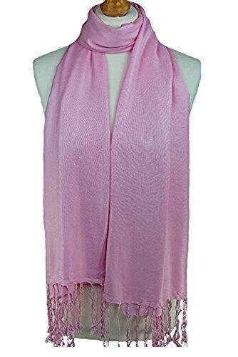 Plain Pashmina Scarf Hijab Shawl Stole Wrap High Quality 100% Viscose Factory Seconds (baby Pink)