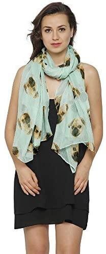 Pug Dog print Scarf Wrap Shawl Soft Ladies Girls