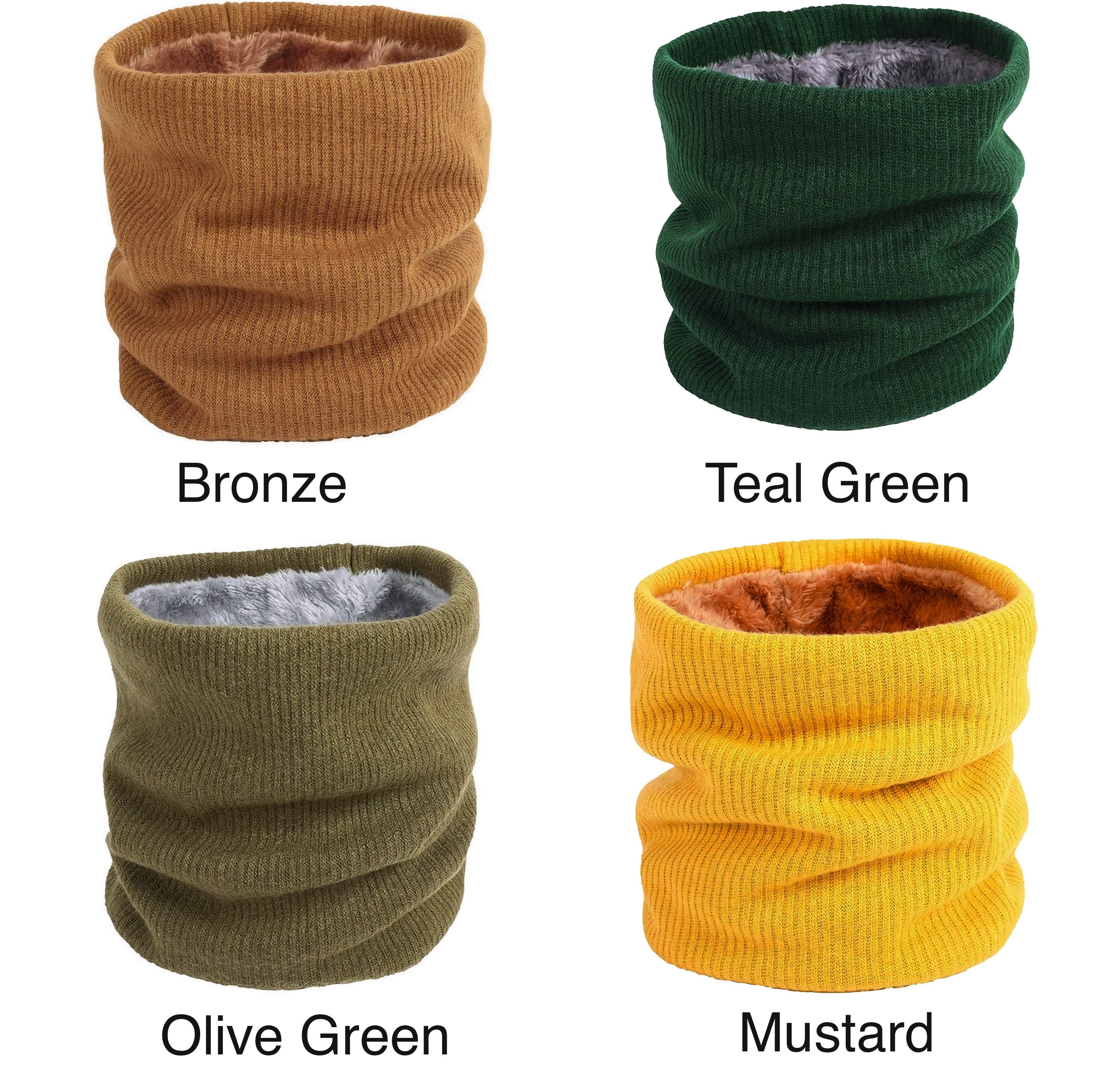 Neck Warmer Men Ski, Neck Gaiter Face Scarf Women, Fleece Scarf for Men Gaiter Mask, Thick Windproof Scarves Unisex  Women Girls
