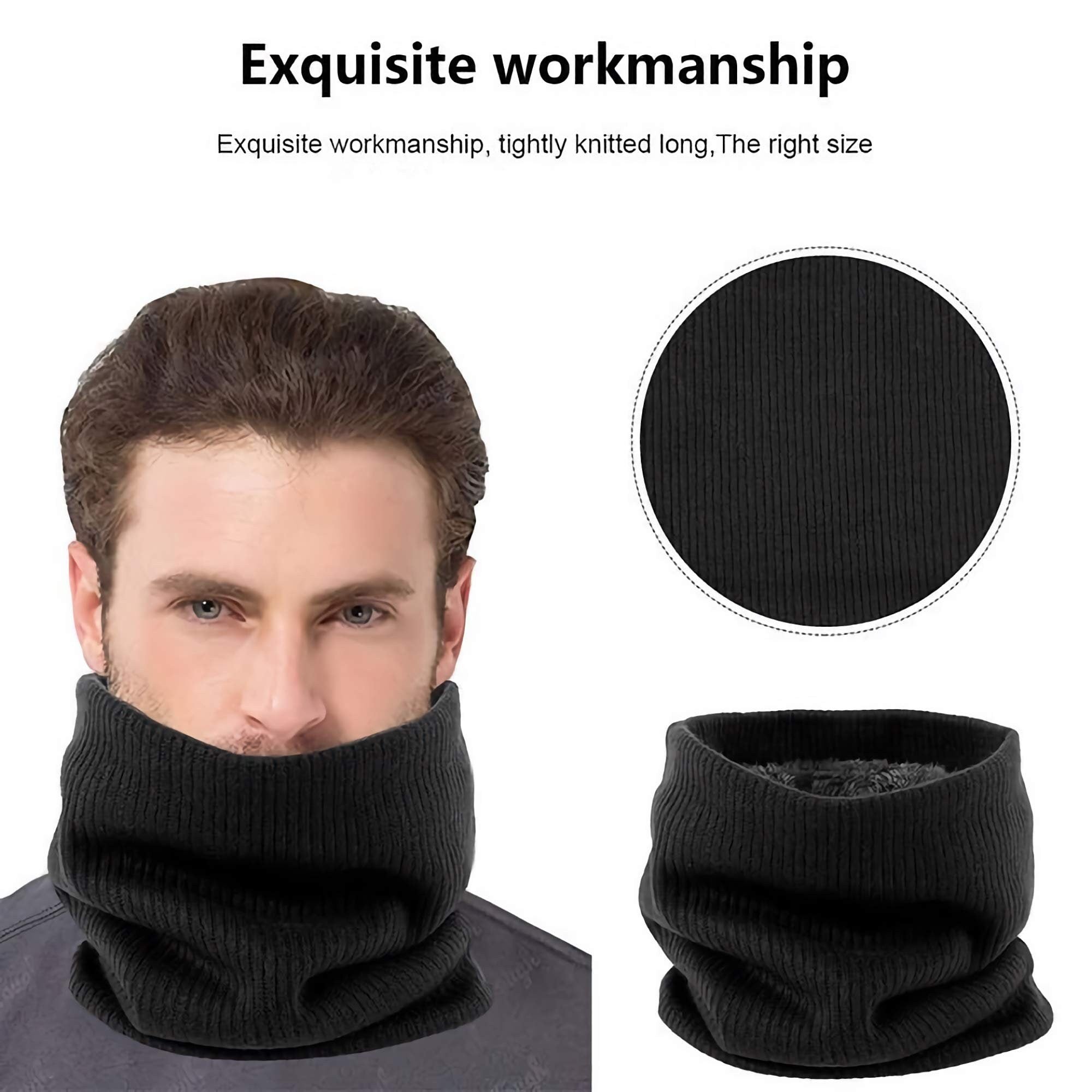 Neck Warmer Men Ski, Neck Gaiter Face Scarf Women, Fleece Scarf for Men Gaiter Mask, Thick Windproof Scarves Unisex  Women Girls