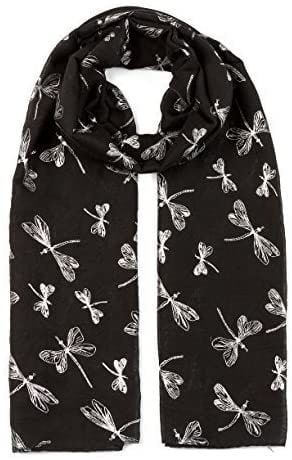 Glitter Dragonfly Large Scarf For Ladies Womens Shawl Scarf Wrap Soft Scarves