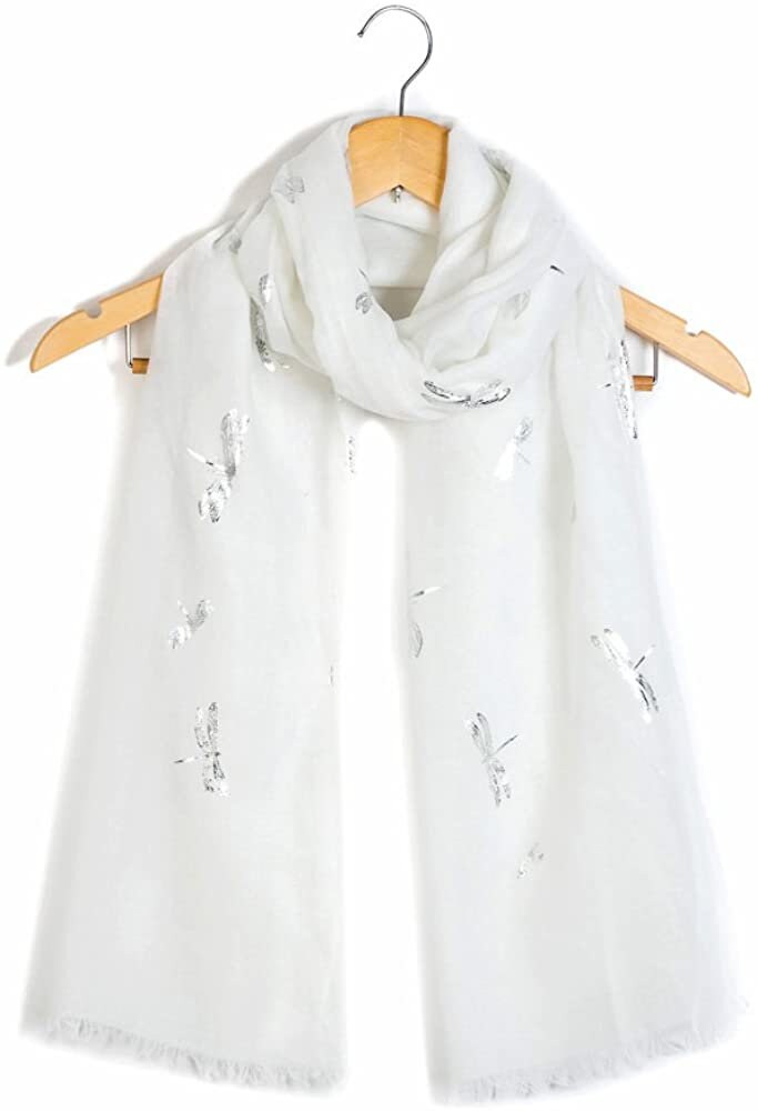 Glitter Dragonfly Large Scarf For Ladies Womens Shawl Scarf Wrap Soft Scarves
