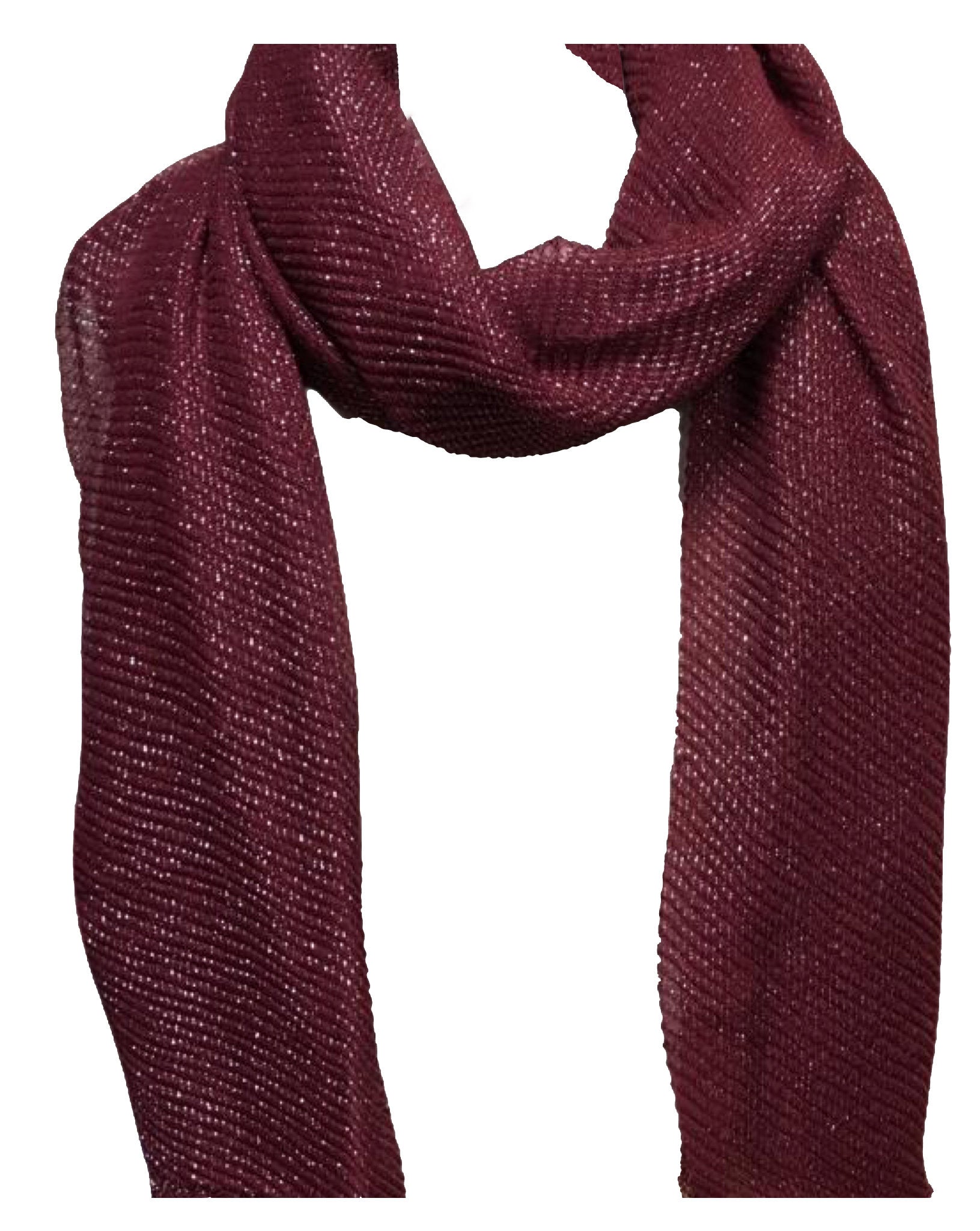 Shiny Shimmer Glitter Sparkly Plain Colour Scarf Long Crinkle Hijab Shawl Head Wraps