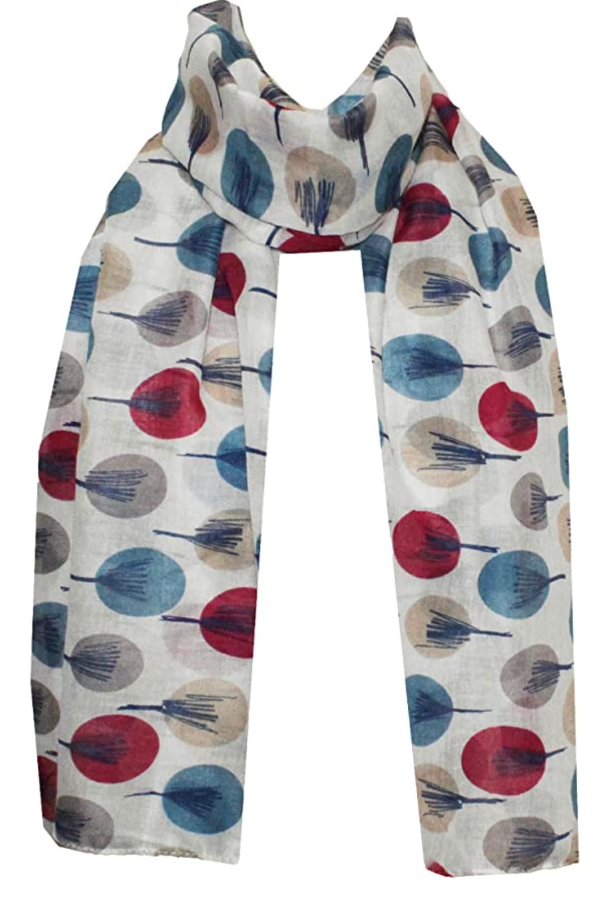 Ladies Womens Sketch Tree Print Scarf Scarves Maxi Sarong